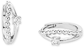 s.Oliver Damen-Creole 925 Sterling Silber zirkonia 2022707