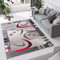 TAPISO Dream Teppich Wohnzimmer Kurzflor Modern Grau Creme Rot Bordüre Meliert Bumerang Vierecke Schlafzimmer Esszimmer ÖKOTEX 160 x 220 cm