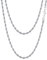 FOCALOOK 3mm 22inch Silver Chain Twisted Rope Necklace for Men No Tarnish Stainless Steel Rope Necklace Chain for Father