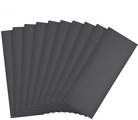 sourcing map 500 Grits Sanding Sheets 9-inch x 3.6-inch Wet Dry Silicon Carbide Sandpaper for Wood Furniture Metal Polishing 10pcs