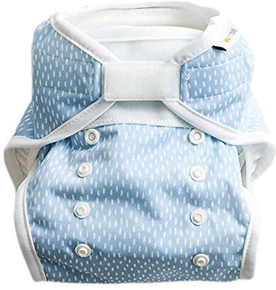 Vimse Stoffwindel Überhose Onesize 4-16kg All-In-Two (Blue Sprinkle, OneSize 4-16 kg)