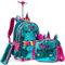Egchescebo Rucksack Mädchen Schulranzen Trolley Silber Schwarz Panda Pailletten Rucksack … (Grün-L)