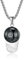 Skcess Kette Herren, Kette Herren Schwarz Baseballmütze Schirmmütze Edelstahl Kette Herren Halskette mit Anhänger Länge 60cm