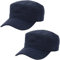 2 Pcs Navy Blau Unisex Military Stil Army Cap Verstellbare Baseball Cap Flat Top Cap Sommer Sonnen Kappe für Herren Damen
