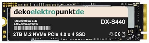 dekoelektropunktde 2TB M.2 NVMe Gen4 SSD Festplatte passend für ASUS Pro WS X570-Ace Mainboard, Alternatives Ersatzteil 2280 PCIe 4.0 x 4