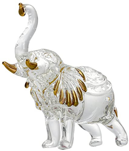 Cabilock Kristallelefant Kristallfiguren Elefantenfigur Glas Elefantenfigur Aus Glas Miniaturtiere Glücksstatue Kleine Elefanten Mit Nach Oben Briefbeschwerer Kristallstein Glücklich