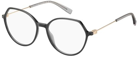 Tommy Hilfiger Brille mit Sehstärke für Damen optional mit Sonnenbrillentönung oder Blaulichtfilter, Rund, gefertigt aus Nylon (inklusive Brillenetui)