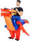 Funidelia | Déguisement portemoi dragon gonflable pour femme et homme Animaux - Déguisement pour Adultes et accessoires pour Halloween, carnaval et fêtes. - Taille unique - Rouge
