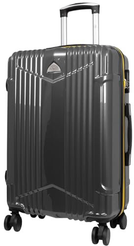 Trendyshop365 City-Koffer mittelgroß Hartschale Daytona 68cm 57 Liter 4 Rollen Zahlenschloss Anthrazit