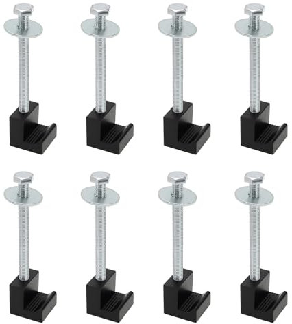 ECSiNG 8 set di kit di ganci a J per montaggio di cassette degli attrezzi per camion, con ganci a J, viti, rondelle, pickup, camion, cassetta degli attrezzi, legami in alluminio e ferro