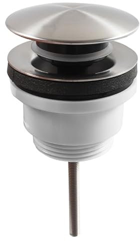 Talea Tapón de lavabo desplegable sin ranuras, enchufe sin desbordamiento para lavabo de baño XJ202C025-U