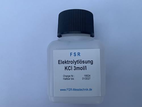 FSRTOP KCL Kaliumchlorid Lösung 50 ml KCL 3 MOL/l Aufbewahrungslösung Pufferlösung für pH und Redox Elektrode