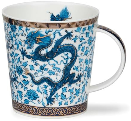 Dunoon Caingorm Mug en porcelaine anglaise Bleu Ming (dragon bleu et blanc)