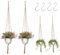 Littlegaofeithing Set 4 pezzi di cornici per piante appese con 4 ganci a forma di S, adatto per uso interno, esterno, giardino, balcone, cortile e finestra