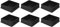 QUARKZMAN 6Pcs Embouts de Pieds de Meubles Carrés en PVC, 100mm x 100mm OD, Noirs, pour Protéger Les Pieds de Table, Les Capuchons de Pieds de Meubles, Les Protège-Sols pour Table de Patio,
