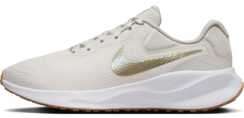 Nike Revolution 7, Zapatos con Cordones Mujer, Phantom/Neutral Olive-LT Bone-White-Gum, 36.5 EU