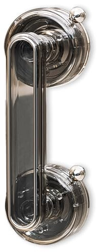 YIDELAI- manija de puerta de ventosa, reposabrazos de puerta de empuje de cocina, fácil de instalar, adecuado para ventanas, puertas de empuje de vidrio (L-Transparent Black)