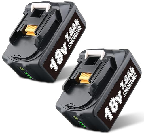 (2 Pack) 18V 7.0Ah BL1860 Li-ion Battery Replacement for Makita 18V BL1860 BL1860B BL1850B BL1850 BL1840 BL1830 BL1820 BL1815B LXT400 Battery with LED Charge Indicator