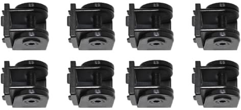 Lot de 8 connecteurs articulés, charnière pivotante flexible réglable à 180°, connecteur en alliage de zinc pour imprimantes 3D, fabrication de meubles (2020 noir)