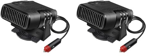 Giwnhvx 2 x Riscaldamento portatile Ventola di Raffreddamento Auto Riscaldamento 'automobile Egitatore Antinebbia 200 W Riscaldamento Parabrezza 360 Gradi Rotazione 24 V