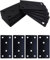 BINCKIN Metal Joining Plates for Wood, 20pcs Heavy Duty Flat Brackets, 80 × 40 × 1.8mm Stainless Steel Mending Plates, Black Sleeper Brackets for Connector Wood Fixing
