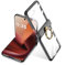 COQUE Funda para RAZR 60 Ultra,Funda Protectora galvanizada Phantom,Membrana de Carcasa Totalmente Cubierta con Anillo para el Dedo,Funda para Motorola RAZR 60 Ultra-Negro