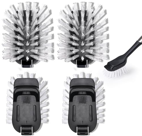 Dish Brush Refill, 4 Pack Dish Brush Replacement Head for OXO Steel Dish Brush