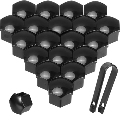 Xiazhi 20 Pièces Cache Écrou de Roue Adapté pour BMW 3 Series E90 1998-2012, Bouchon de Boulon Robuste Couvre Écrou Protecteur de Vis Outil Retrait,A