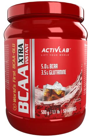 Activlab BCAA Xtra Instant 500g - 5000mg Aminosäuren, 3500mg L-Glutamin - Unterstützt Muskelwachstum und Regeneration - Ideal für Ausdauer und Bodybuilding - Optimaler Cola-Geschmack - BCAA 2:1:1