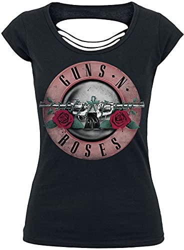 Guns N' Roses Pink Bullet Frauen T-Shirt schwarz Band-Merch, Bands