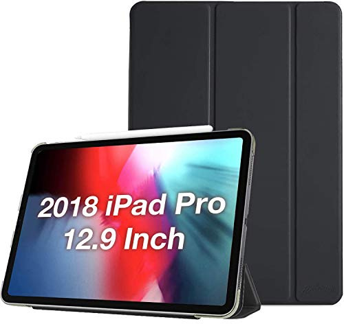 ProCase Smart Case for iPad Pro 12.9 3rd Gen 2018, Ultra Slim Lightweight Trifold Stand Protective Shell Support Auto/Sleep Wake & Pencil Charging for iPad Pro 12.9 Inch 2018 –Black