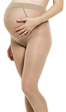 MYSANITY Collant premaman compressione graduata 40 Den, Daino, 3 Donna