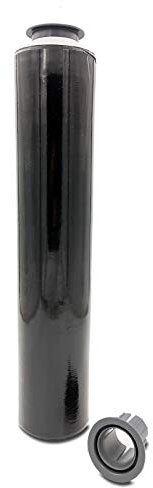 verpacking Stretchfolie 23 my Schwarz 50 cm x 300 m reißfeste Umzugsfolie Folie für Möbel Wickelfolie Palettenfolie Packfolie (1 Rolle + 1 Paar Gleithülsen)