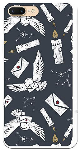 Case for iPhone 7 Plus - iPhone 8 Plus Official Harry Potter Owls Silhouettes to Protect Your Mobile Phone. Flexible Silicone Apple Case with Official Harry Potter License.
