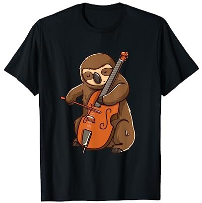 Cellist Faultier Cello Spieler Orchester Musik Tier Geschenk T-Shirt
