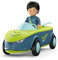 Toddys by siku 0105, Dave Divey, 3-teiliges Spielzeugauto mit Licht und Sound, Zusammensteckbar, Inkl. beweglicher Spielfigur, Hochwertiger Schwungradmotor, Blau/Grün, Ab 12 Monaten