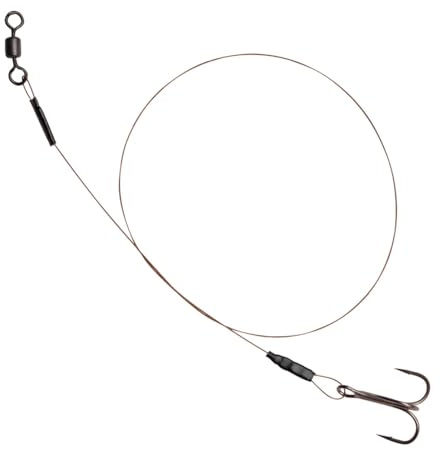 Spro HD Baitfish Rig 30cm Stahlvorfach 7x7 mit Drilling, Hakengröße/Tragkraft:Gr. 4/18 Kg