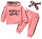 Geagodelia Babykleidung Set Baby Mädchen Kleidung Outfit Langarm Kapuzenpullover Top + Hose Neugeborene Kleinkinder Weiche Babyset Mama's Mini (Pink 725, 0-6 Monate)