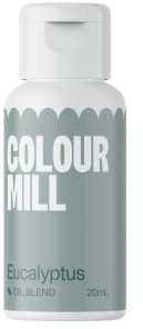 Colour Mill Oil Blend Eucalyptus Lebensmittelfarbe auf Ölbasis - Lebensmittelfarben für Schokolade, Fondant, Cupcakes, Kuchen, Backen, Macaron - Food Coloring für Tortendeko - 20ml