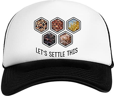 Lets Settle This Weiß Schwarz Unisex Kinder Baseball Cap Kids White Black