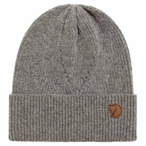FJALLRAVEN Unisex Directional Rib Beanie Baskenmütze, Grau, Einheitsgröße EU