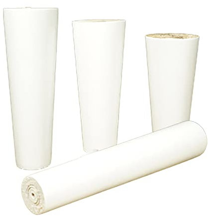 4 Stück Möbelfüße,Konisch Möbelbeine aus Holz,Aus Eiche für Stühle,Schrank und Sofa,Tischbeine,Ersatz Massivholz Möbelfüsse,Gerade Füße,mit Montageplatten & Schrauben,Weiß (30cm)