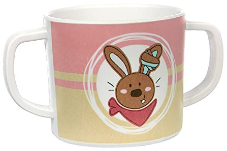 sigikid 25191 Melamintasse Hase, DubbiDuu Mädchen empfohlen ab 36 Monate rosa/beige