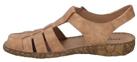 Josef Seibel Damen Riemchensandalen Rosalie 48,Weite G (Normal),offene Schuhe,Strandschuhe,Sandaletten,Sommersandalen,Braun (Cognac),40 EU
