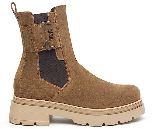 Nero Giardini I309149D Stivaletti Chelsea Donna In Camoscio - Malto 38 EU