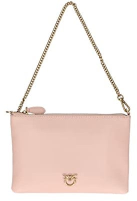 Pinko Flat Classic Vitello Seta, Borsa Donna, O81q_cipria-antique Gold, Taglia unica