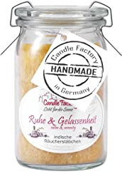 Candle Factory Baby Jumbo Duftkerze aus pflanzlichem Stearin im hitzebeständigen Glas der Marke Weck®, bis zu 24h Brennzeit, Duft: Ruhe & Gelassenheit