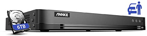 ANNKE 32-Kanal H.265+ AI DVR-Recorder mit Personen- und Fahrzeugerkennung, 5-in-1 4MP CVI/CVBS/AHD/TVI Überwachungs-DVR mit HDMI-Ausgang für Überwachungskamerasystem,P2P-Technologie,6TB Festplatte