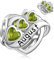 LANBEIDE August Geburtsstein Charms, 925er Sterlingsilber Unendlichkeits Liebesherzperlen Peridot Geburtsstein Charms passend für Pandora-Armbänder, Halsketten, Geburtstagsgeschenke
