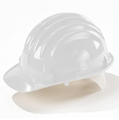Elmetto di protezione omologato casco da lavoro per cantiere secondo le direttive europee CEE-PREN 397 (Bianco)